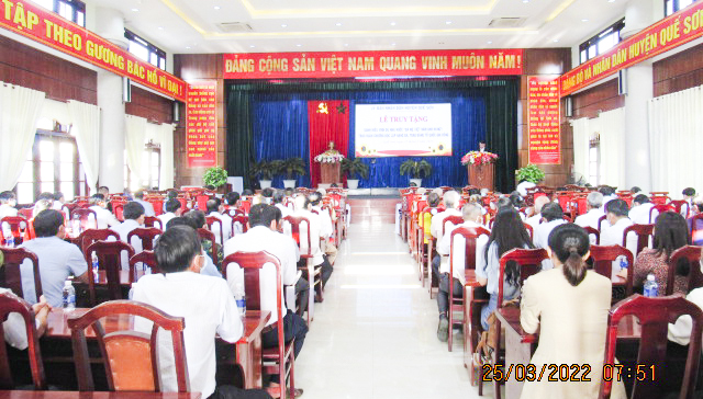 UBND huyện Quế Sơn tổ chức Lễ truy tặng danh hiệu vinh dự nhà nước “Bà Mẹ Việt Nam anh hùng”